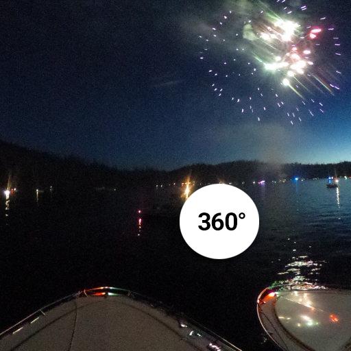 Fireworks at Bass Lake, California