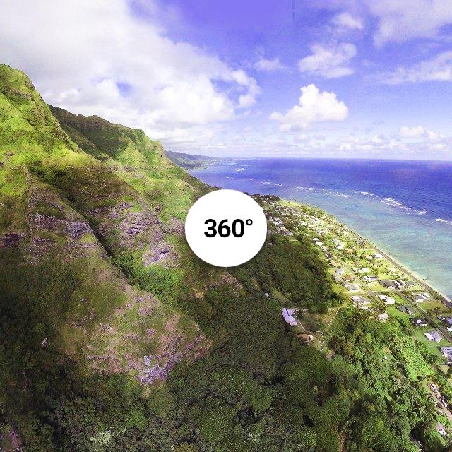 The windward side of Oahu is a combination of striking cliffs...