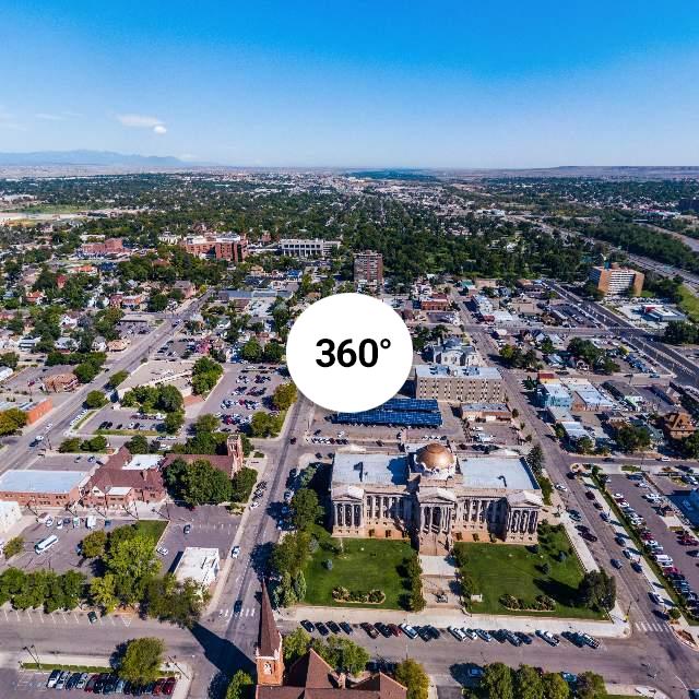 Downtown Pueblo, CO at 500ft AGL.