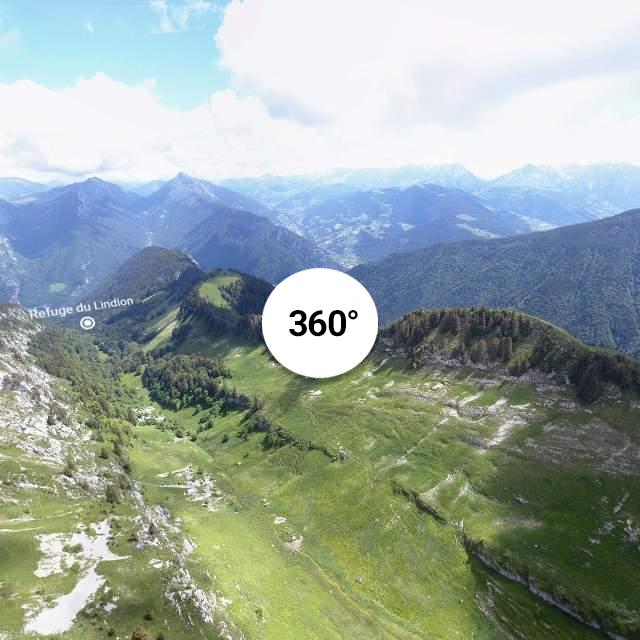 Vue 360° drone - Vallée du Lindion