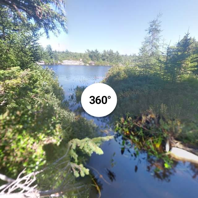 The Bluff Wilderness Hiking Trail in Halifax, Nova Scotia. Ma...