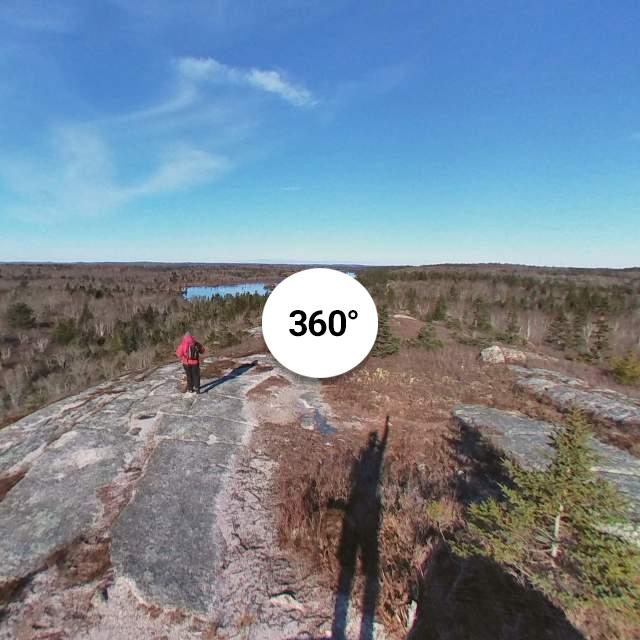The Bluff Wilderness Hiking Trail in Halifax, Nova Scotia. Ma...