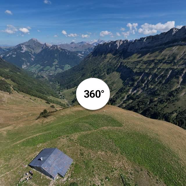 Vue 360° drone - Col et Chalet de l'Ovine