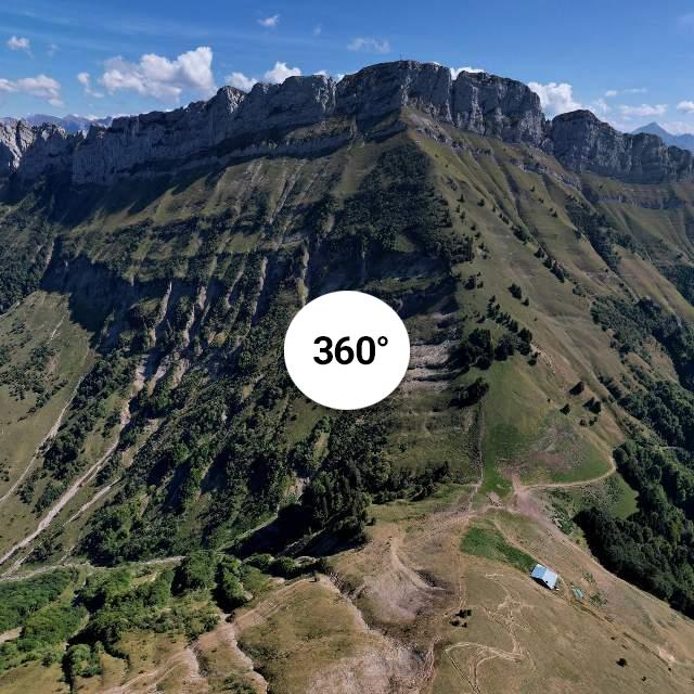 Vue 360° drone - Col et Chalet de la Buffaz