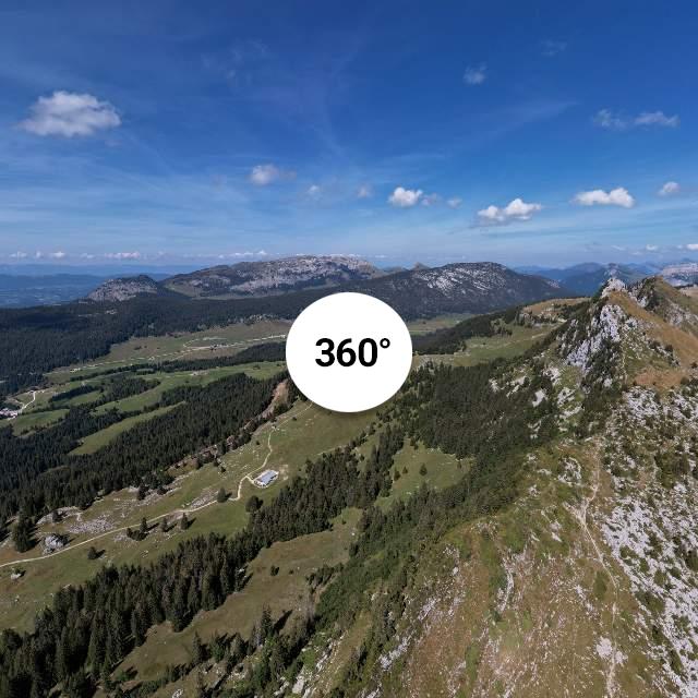 Vue 360° drone - Col de l'Ovine et Pointe de Puvat