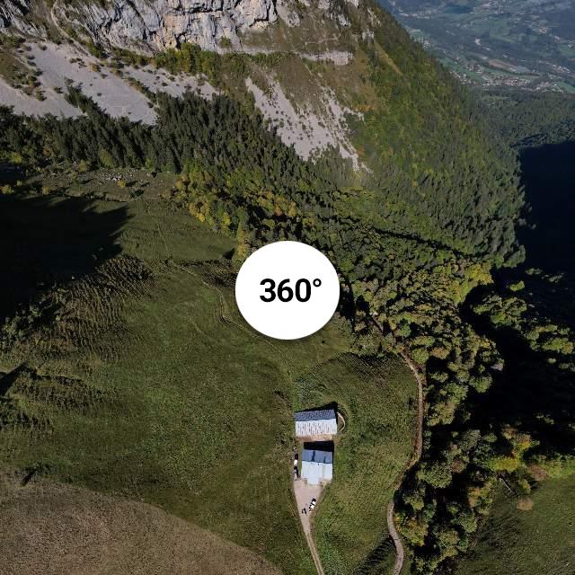 Vue 360° drone - Chalets de l'Aulp Riant Dessous