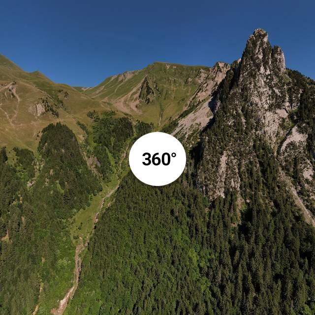 Vue 360° drone - Aiguille de Manigod