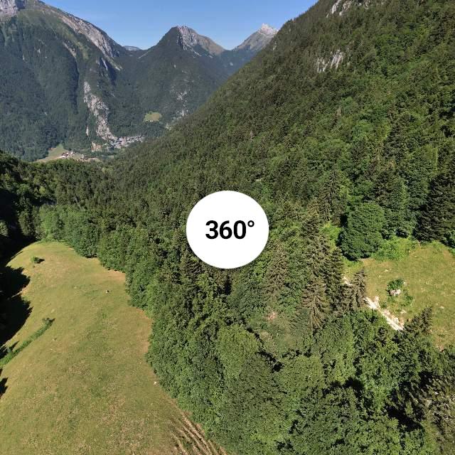 Vue 360° drone - Refuge du Lindion
