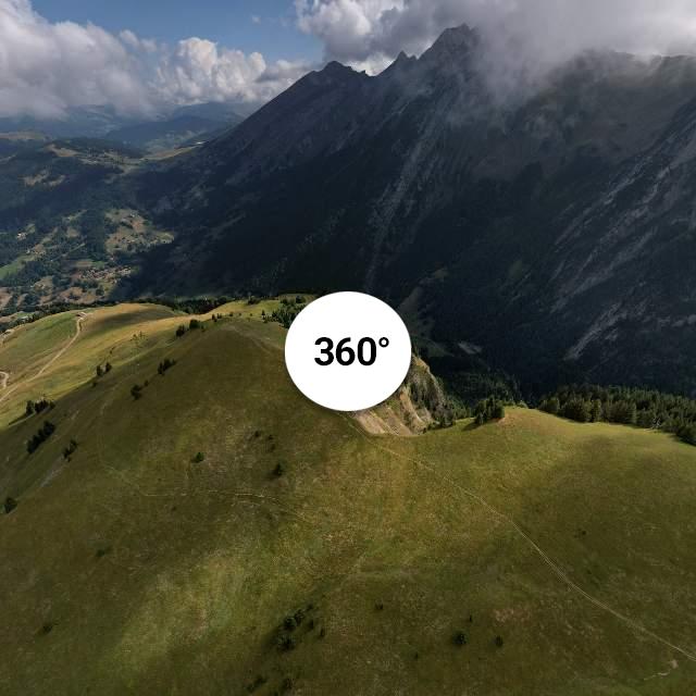 Vue 360° drone - La Riondaz et la Pointe d'Orsière
