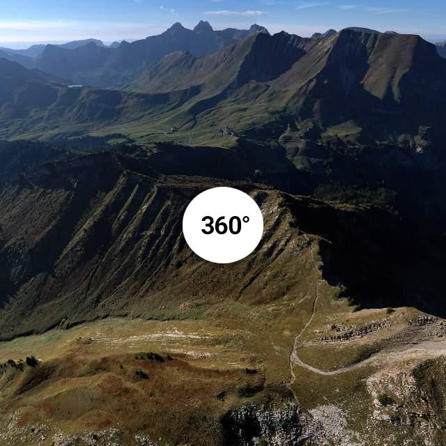 Vue 360° drone - Col de l'Oulettaz