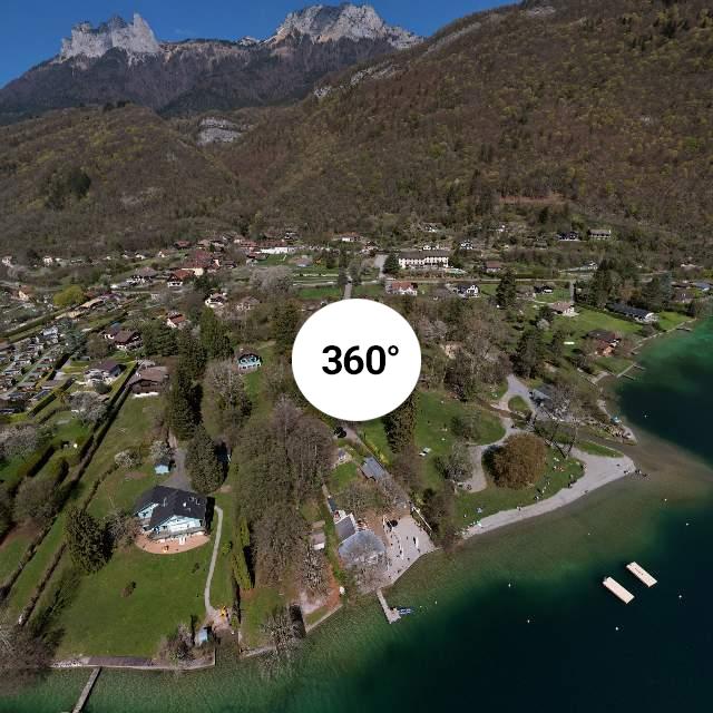 Vue 360° drone - Plage d'Angon