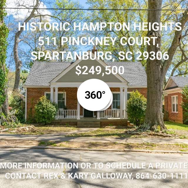 HISTORIC HAMPTON HEIGHTS 511 PINCKNEY COURT SPARTANBURG, SC 29306