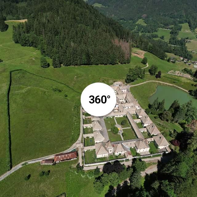 Vue 360° drone - Chartreuse du Reposoir - est