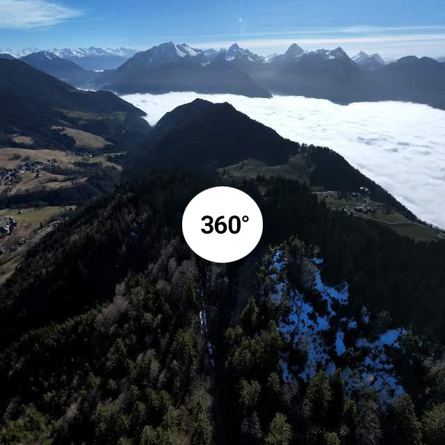 Vue 360° drone - Pointe de la Rochette