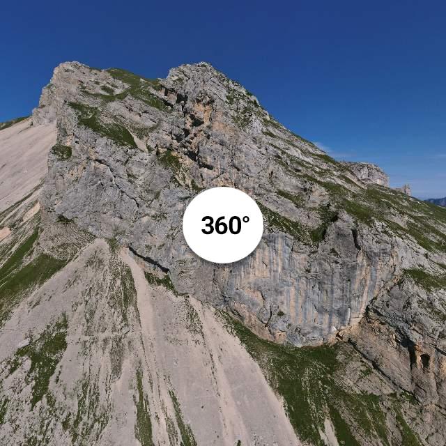 Vue 360° drone - Sous le Rocher de Charvin