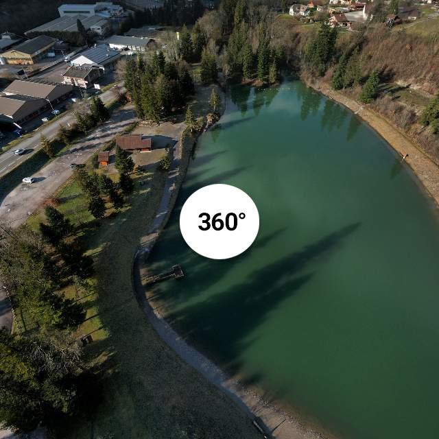 Vue 360° drone - Lac de Thuy