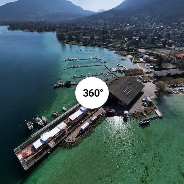 Vue 360° drone - Port de Sévrier - nord