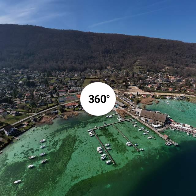 Vue 360° drone - Port de Sévrier - sud