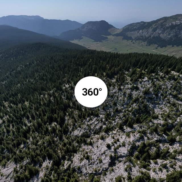 Vue 360° drone - Montagne des Frêtes